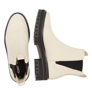 NWT TOMS Dakota water resistant women's slip on beige chelsea boots